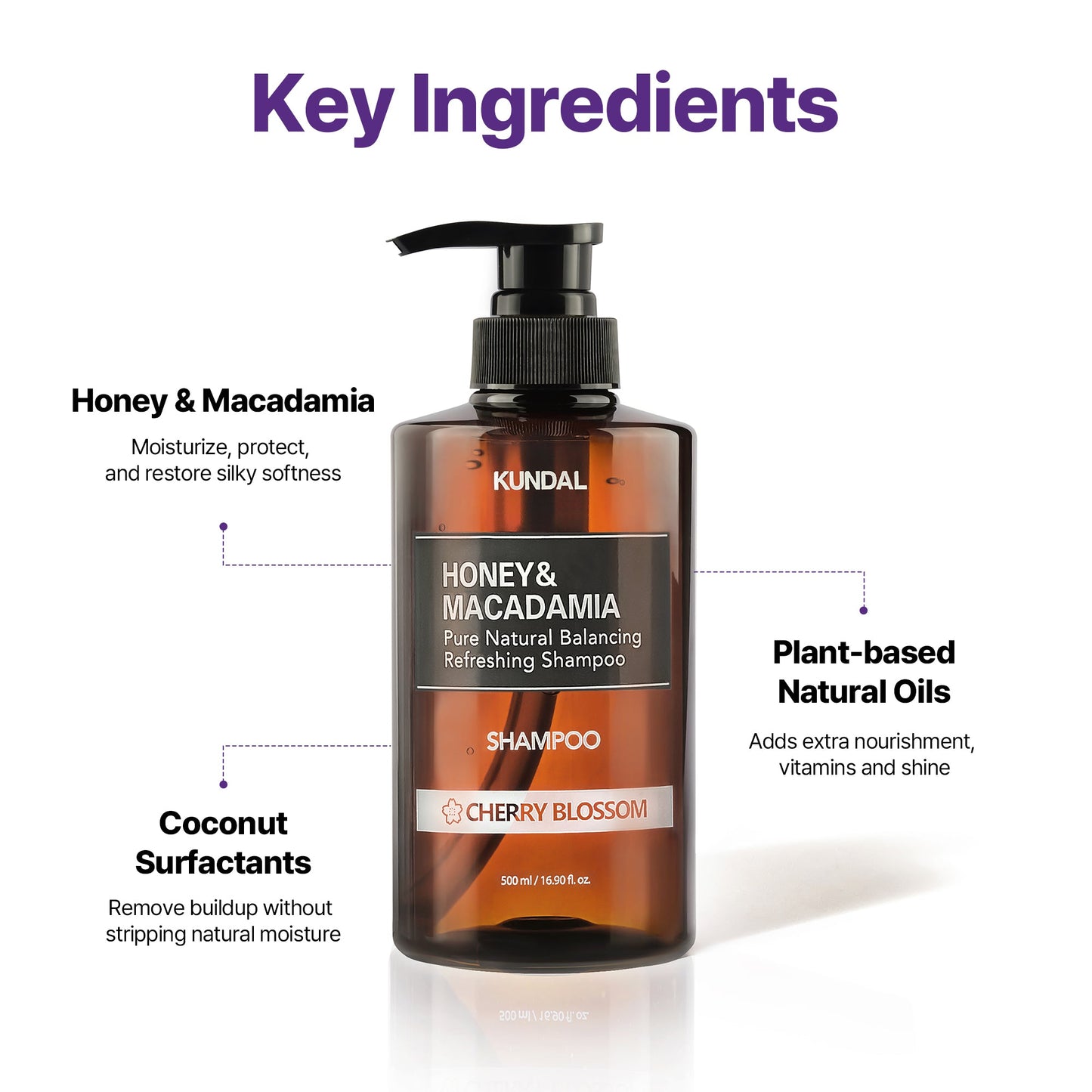 Honey & Macadamia Nature Shampoo - Cherry Blossom