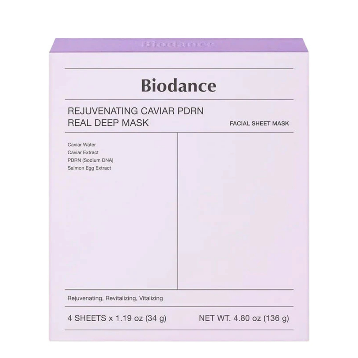 Rejuvenating Caviar PDRN Real Deep Mask (4pcs)