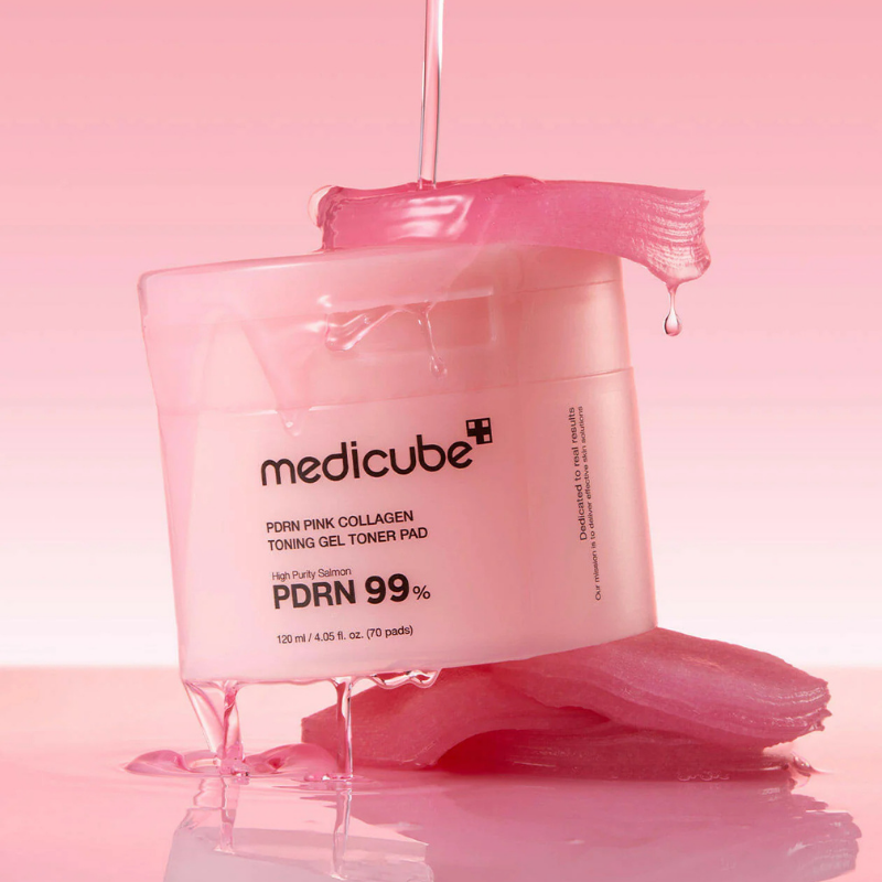 PDRN Pink Collagen Toning Gel Toner Pad