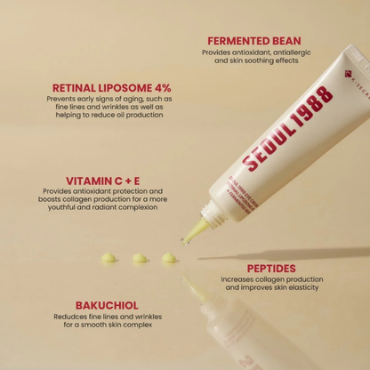 SEOUL 1988 Eye Cream: Retinal Liposome 4% + Fermented Bean